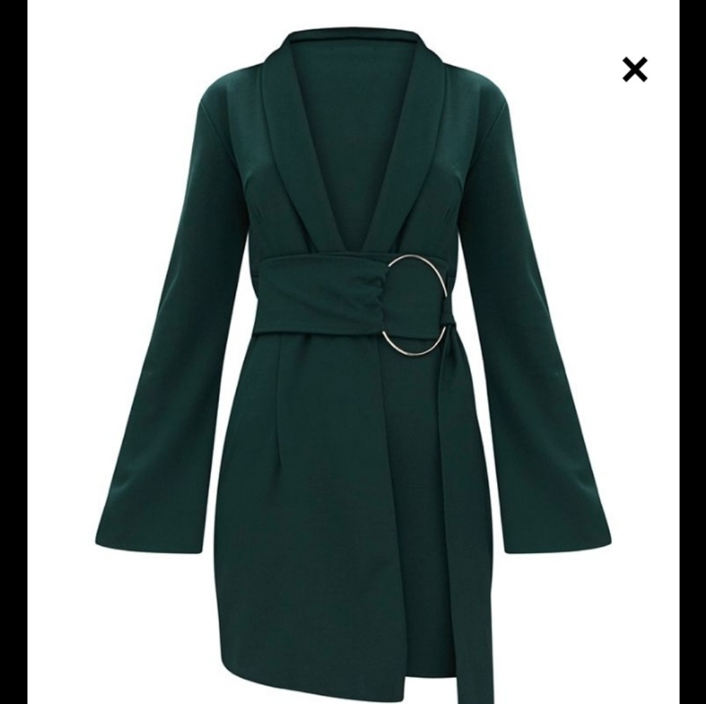 Prettylittlething Detail Blazer Dress